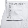 CHAMPRO Unisex-Youth Triple Crown Open Bottom Piped Baseball Pants, White/Black, X-Small