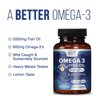 Triple Strength Omega 3 Fish Oil 2000 mg Rapid Release Softgels, Omega-3 Supplements, Natural Brain Heart Joint Health & Immune Support - Fatty Acids with EPA & DHA - Fish Oil Supplement - 60 Count