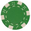 DA VINCI 50 Clay Composite Dice Striped 11.5 gram Poker Chips, Green