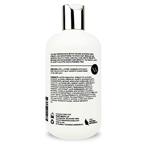 The Runway Looks La Crème Silky Smooth Shampoo, Best Thickening Biotin Shampoo, Natural Shampoo for Women and Men (12oz)