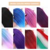 CHARSUN Braid Ponytail Hair Extensions with Elastic Tie,2 Pcs Straight Braid Hair Extension Rave Hair Natural Soft Hairpieces Synthetic Ponytail Extension 26 Inch(Purple/Blue/Light Purple)