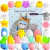 POKONBOY 30 PCS Squishies Mochi Toys, Mini Kawaii Squishy Animals Squeeze Stress Relief Toys Easter Basket Stuffers Easter Theme Party Favors Easter Egg Filler for Kids