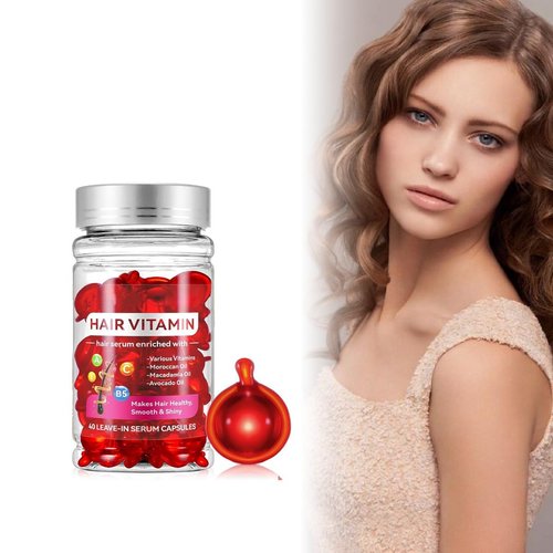 Hair Treatment Serum,Leave-in Molecular Repair Keratin Hair Biotin Serum for Damaged and Dry Hair. (1 Box/40 Pcs)