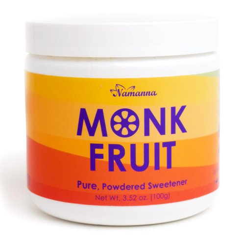 NAMANNA Pure Monk Fruit Sweetener - Zero Calorie, Zero Carb, Paleo Safe (25% Mogroside V, 100g, 2000 Servings)