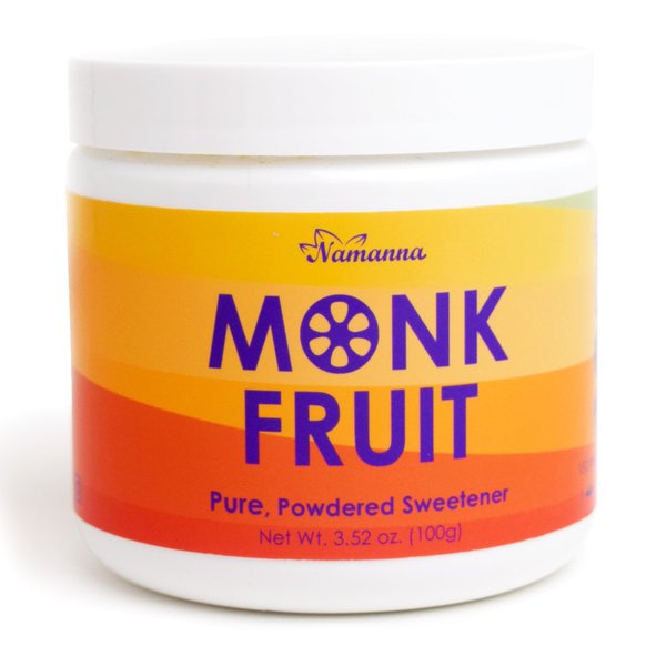 NAMANNA Pure Monk Fruit Sweetener - Zero Calorie, Zero Carb, Paleo Safe (25% Mogroside V, 100g, 2000 Servings)