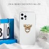 [2 Packs] Butterfly Glitter Bling Bling Phone Ring Holder, Sparkle Phone Ring Grip Artificial Diamond Stand,Rhinestone Cell Finger Ring for Phones,Pad