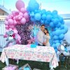 XJLANTTE 2Pcs Gender Reveal Tablecloth - Boy or Girl Table Decorations Rectangular Pink and Blue Table Cover for Baby Shower Decorations, Gender Reveal Boy or Girl Party Supplies, 51 x 86.6 Inch
