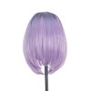 SWACC Ombre Colors Straight Short Hair Bob Wig Synthetic Colorful Cosplay Daily Party Flapper Wig for Women with Wig Cap (Lavender Purple)