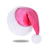 Eoocan Santa Hat, Santa Hat for Kids, Unisex Velvet Comfort Pink Christmas Hats Extra Thicken Classic Plush for Christmas New Year Festive Holiday Party Supplies