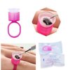 Plastic Tattoo Ink Ring Cups with Sponge Ink Cups, 50 Pack Portable Microblading Glue Ink Ring Pigment Caps, Permanent Makeup Tattoo Eyelash Eyebrow Extensions Tool (Pink)