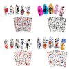 CHANGAR Football Sports Nail Art Stickers Basketball Soccer Player Nail Decals Sports Cheerleading Flag Stickers Bowling Rugby Ballet Nail Stickers Decoration for Women Girls Kids （16 Sheets）