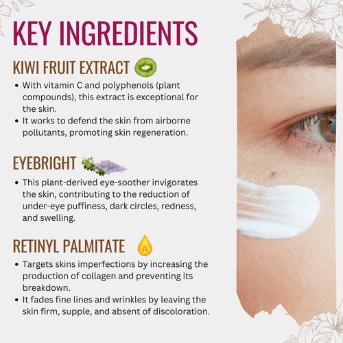 Retinol Boost Eye Cream with Retinyl Palmitate, Vitamin A, Kiwi Fruit Extract & Coenzyme Q10 | Sweet Almond Oil | Carefully formulated to keep your eyes bright and healthy!