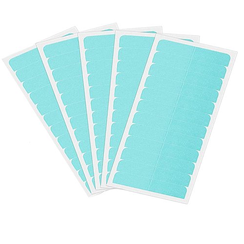 MsFan 60 Pieces Hair Extension Tape Tabs Double Sided Replacement Tape Adhesive Hair Extension Tapes for Hair Extensions Wigs Supplies 5 Sheets