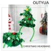 Outyua Christmas Headbands Holiday Headbands Santa Hat Headband Xmas Tree Headband Hair Accessory for Women or Girls (Green)