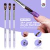 SAVILAND Acrylic Nail Tips with Glue: Half Cover False Nail Tips 10 Sizes for Acrylic Nails Professional French Tips and Acrylic Nail Brush 8/10/14 Fast-Dry Nail Glue & Acrylic Nail Stater Kit Natural