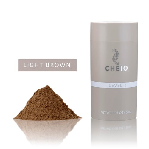 Cheio - Hair Thickening Fibers - 30g - Level 2 (Light Brown) - Keratin Fibers for Bald Spots & Thinning Hair for Men and Women - Covers Spots in Seconds - Quick Solution for Hair Loss