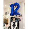 Navy Blue Number 12 Balloon 40 inch, 12 Number Balloon, 12th Navy Blue Birthday Decorations, 12 Year Old Girls Boys Blue Party Supplies
