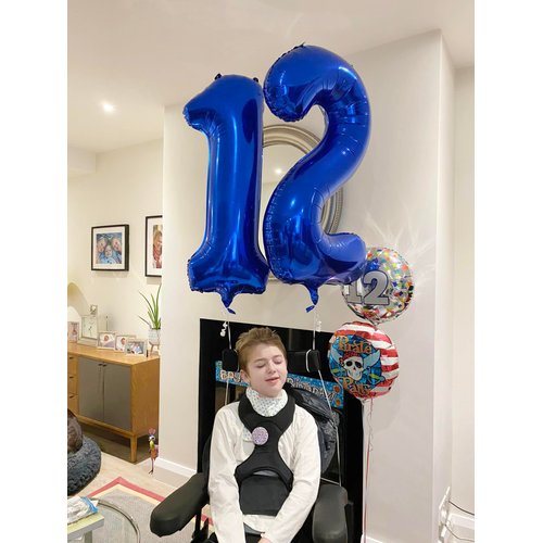 Navy Blue Number 12 Balloon 40 inch, 12 Number Balloon, 12th Navy Blue Birthday Decorations, 12 Year Old Girls Boys Blue Party Supplies