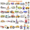42PCS Foam Fridge Magnets for Toddlers, Vehicle Toddler Magnets Toys, Fridge Magnets for Kids, Refrigerator Magnets for Kids, Magnets for Kids on Fridge, Baby Toddler Magnets for Refrigerator
