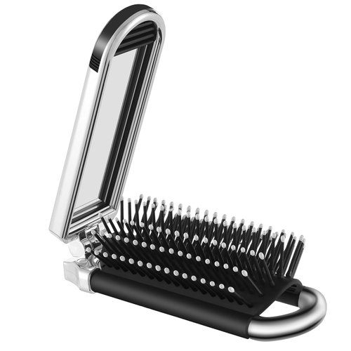 Yuanchu Portable Travel Hair Brush, Small Foldable Hairbrush Compact Hair Brush with Detachable M...