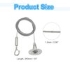 MECCANIXITY 250 x 1.5mm Adjustable Hanging Wires Kit, Heavy Duty Stainless Steel Wire Rope with Single Hooks for Picture Photo Light LED Screen Curtain Billboards DIY Mounting Clamp Pack of 2