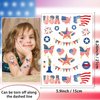 90+ Styles 4th of July Independence Day Temporary Tattoo, American Flag Fake Tattoos, Red White and Blue USA Flag, Party Supplies for Memorial Day & Labor Day