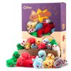 CHIWAVA 60PCS 4.1'' Furry Cat Toy Mice Rattle Small Mouse Kitten Interactive Play Assorted Color