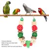 Luhaomisky 1Pc Multicolor Bird Chew Toys,Parrots Chewing Toy Colorful Teeth Grinding Rattan Ball Wooden Christmas Parrot Chewing Foraging Toys for Hamster Rabbit Easy to Install,Pet Supplies