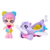 Kindi Kids Minis - Rainbow Kate's Airplane - Collectible Vehicle and Posable Bobble Head Figurine 2pc