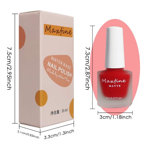 LOKFAR 6 Colors Matte Nail Polish Set, Mist Effect Matte Finish Velvet Gel Nail Polish Kit, Long Lasting Waterproof Velvet Nail Polish Nail Art 8 ml/Bottle -#D