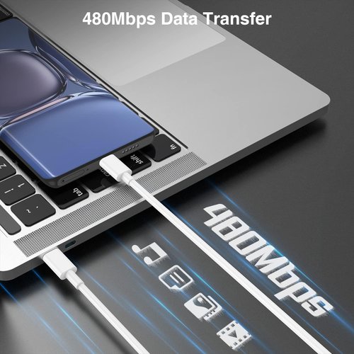 QKFON 2 Pack USB C to USB C Cable for Phone, 10 Feet Type C Fast Charging Cord for Phone