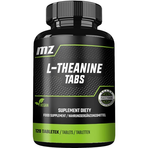 L-Theanine 200 mg - 120 Vegan Tablets - 4 Months Supply - Amino Acid Supplement for Daily Mental Calm and Clarity - by MZ