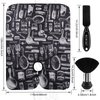 NICEMOVIC Hair Cutting Barber Cape with Neck Duster Brush and Barber Brush, Professional Barber Accessories Cleaning Supplies for Salon Haircut Styling