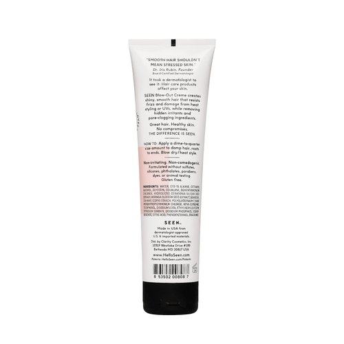 SEEN - Scented - Blow-Out Creme - Non-Comedogenic & Sulfate-Free Blow Out Hair Cream- Reduces Frizz- Heat Protectant- Safe for Sensitive, Eczema & Acne Prone Skin