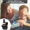 Mens Shaving Brush and Bowl Set, 3 in 1 Shaving Brush Set for Men with Shave Brush Bowl ABS Stand with Razor Slot, Perfect Father's Day Men Gift Set for Wet Shaving Experience - Black