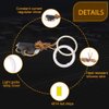 Qasim 1-Pair 70MM White+Amber Switchback 84SMD 4014 LED Car Angel Eyes Halo Ring DRL Fog Light Turn Signal Light Lamp 12V