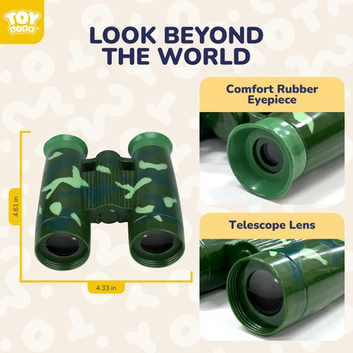 TOY Life Kids Explorer Kit with Kids Binoculars & Bug Catching Kit, 25Pcs Outdoor Toys Kids Camping Gear with Safari Costume,Hat,Compass,Bug Toys,Butterfly Kit,Bug Catcher for Kids, Gift for Kids 3+