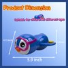 Penguin Bath Toys for Kids and Toddlers 3-5, Blue Diving Penguin Wind Up Bath Toys, Newborn Water Table Toys, Swimming Pool Games, Xmas for Bathtub Shower Beach Infant Babies, Easter Basket Stuffers