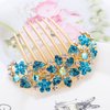 2 PCS Flower Bridal Hair Comb Rhinestone Barrette Hairpin for Women Decorative Chinese Style Hair Clips Hair Accessories