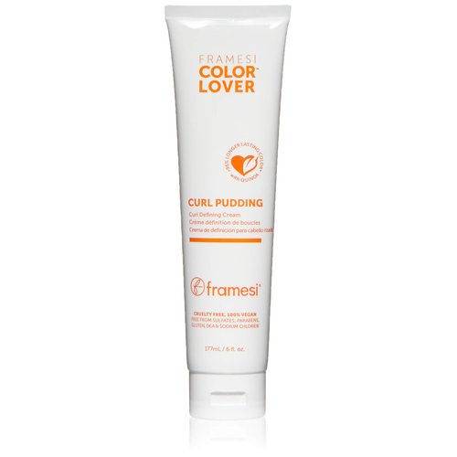 Framesi Curly Hair Care | Color Lover Curl Pudding Styling Cream, Curl Defining Cream | Separates Curls | Tames Frizz | 6 fl oz | Vegan | Color Treated Hair