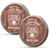 Viking Revolution Sandalwood Beard Balm - Beard Butter with Argan Oil, Beard Softener for Men with Jojoba Oil - Beard Moisturizer for Men with Beeswax - Beard Wax for Men (2oz, 2 Pack)