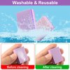 CGBE Nail Buffer, Buffer Block Nail File 100/180 Grit, Mini Nail Buffers Block Sponge Double Sided Nail File for Acrylic Nails Manicure Tools 50PCS (Pink-Purple)