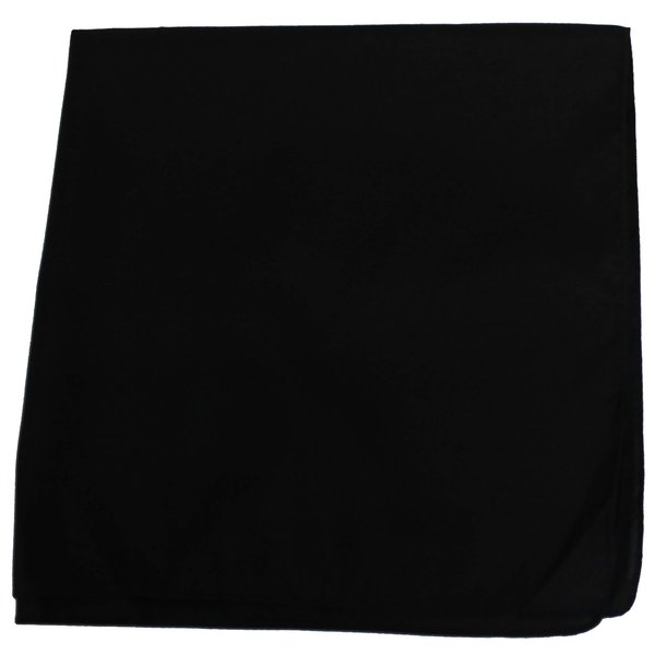 Mechaly Solid Colors 100% Cotton Bandana - 3 Pack (Black)