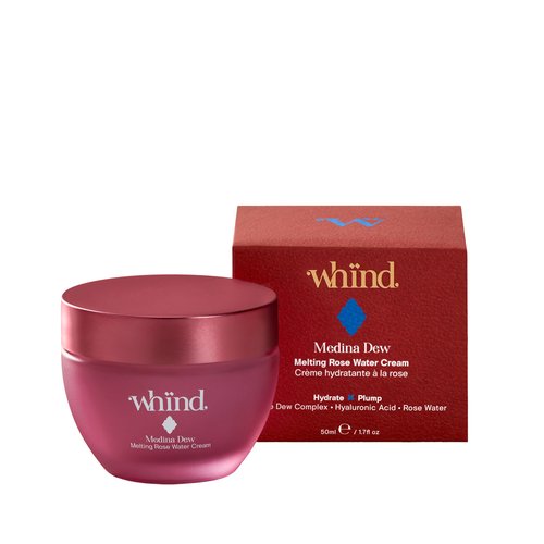 whind Medina Dew Melting Rose Water Cream – Hydrating, Daily Face Moisturizer with Hyaluronic Acid for Radiant & Glowing, Dewy Facial Skin – 50ml