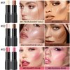 6 Colors Cream Contour Stick Makeup Kit, Shades with Highlighter Stick, Blush Stick and Bronzer Contour Stick for Sculpt the Cheeks, Long Lasting, Waterproof, Matte & Dewy Finish (SET A)