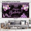 WVMNQO 6 * 3.6ft Happy Birthday Banner, Purple Birthday Gifts for Women and Girls, Reusable Birthday Decorations, Durable Party Decorations Backdrop, Perfect Party Supplies Photography Background