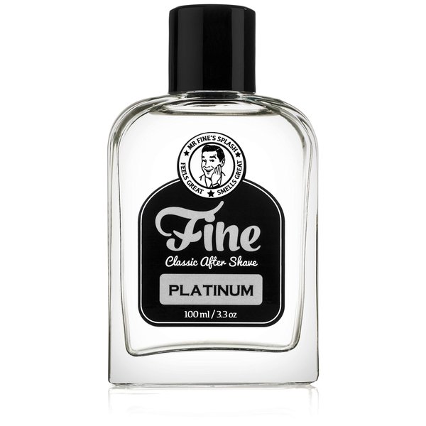 Fine Platinum Men's Aftershave - A Splash Of Classic Barbershop Aftershave for Modern Men - The Wet Shaver’s Favorite
