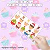100 PCS Cupcake Temporary Tattoos Birthday Party Decorations Supplies Favors Sweet Tea Cupcake Dessert Candy Decor Tattoo Stickers Gifts For Game Boys Girls Classroom School Prizes Reward