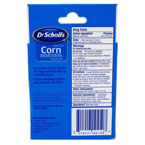 Dr. Scholls Corn Remover One Step Maximum Strength ,6 Count (Pack of 2)