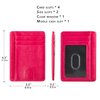 TOURSUIT Travel Minimalist Slim Front Pocket Wallet for Men Women, RFID Blocking Credit Card Holder Case (Rose Red)